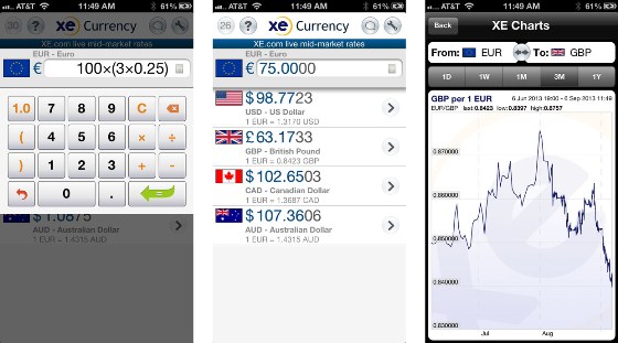 XE Currency TOP 10 Best Travel Apps for iPhone