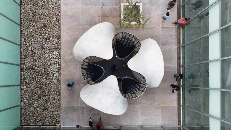 Zaha Hadid Architects Built A Concrete Pavilion With 3D Technology